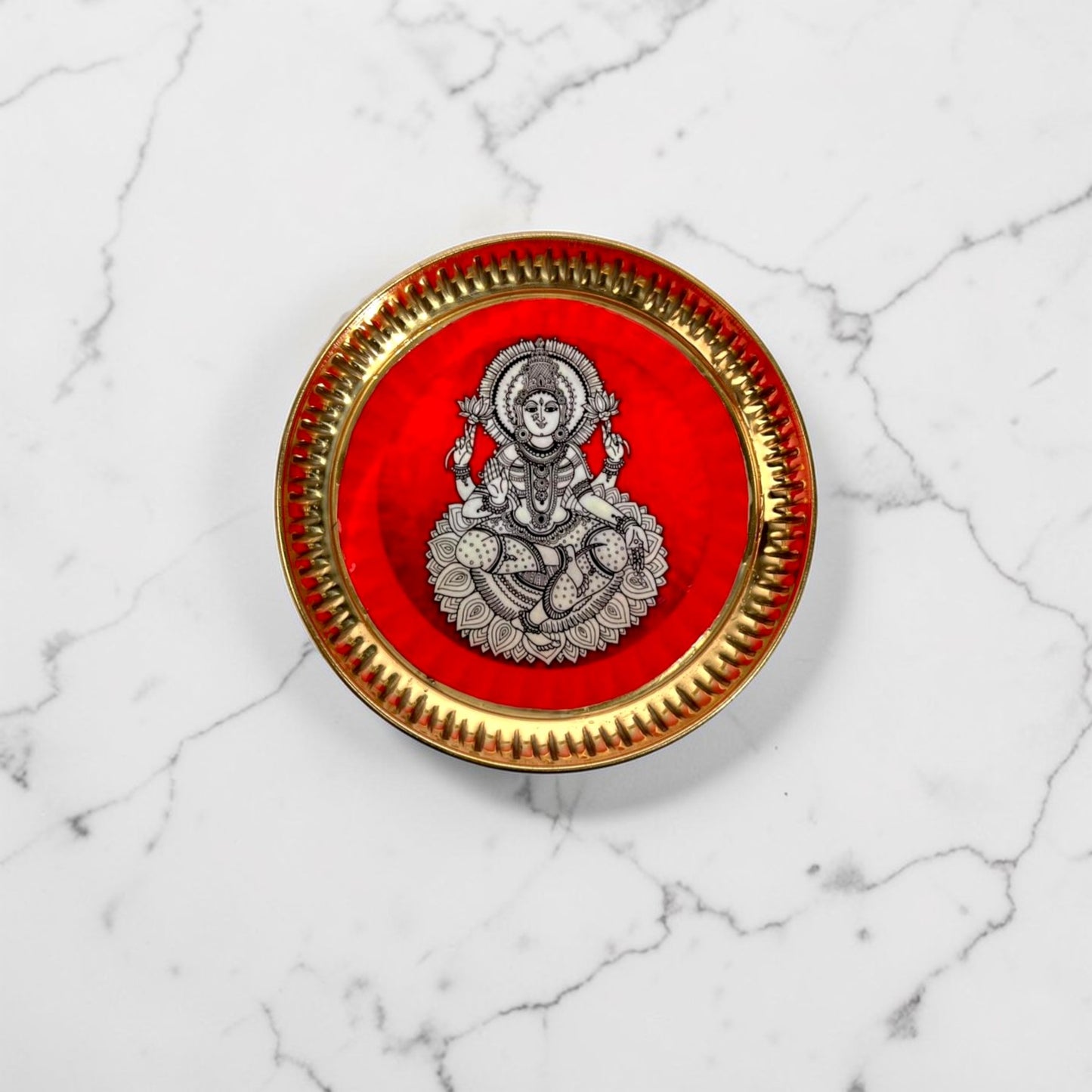 Lakshmi Pure Brass Plate - 6 inches