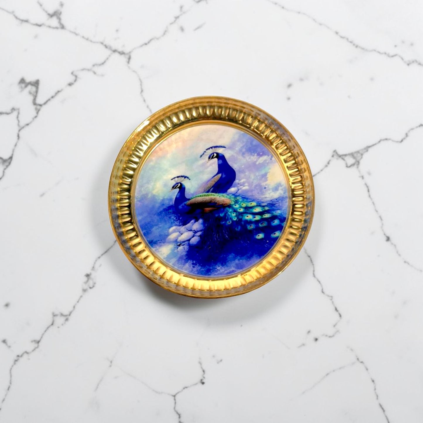 Peacock brass plate - 5 inch (Assorted)