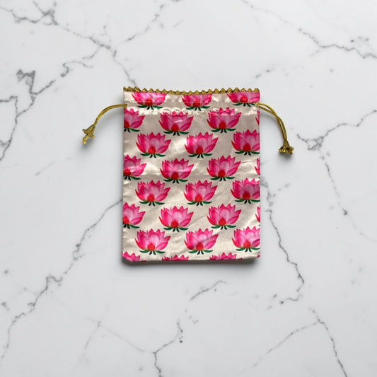 Floral Silky Potli 9”7 (Assorted)
