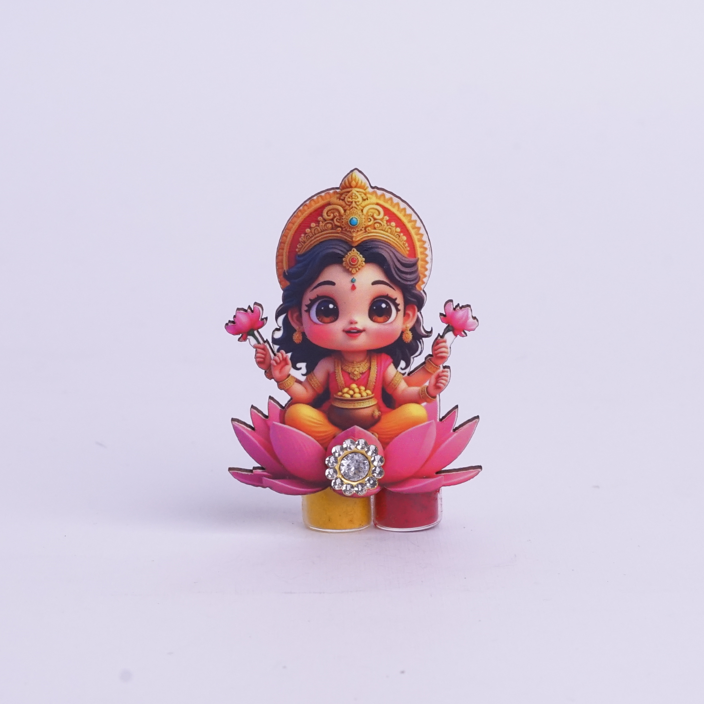 Lakshmi manjal kumkum with stone