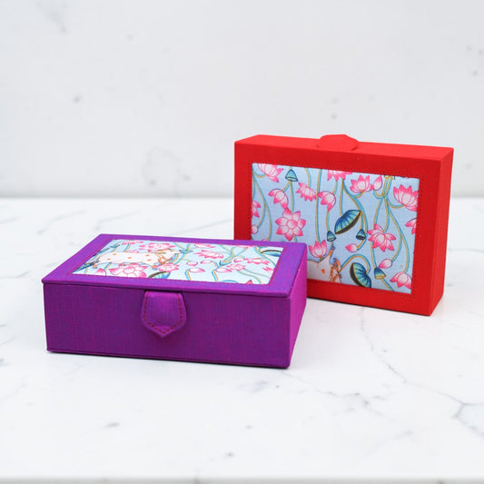 Raw Silk Jewel box (Assorted)