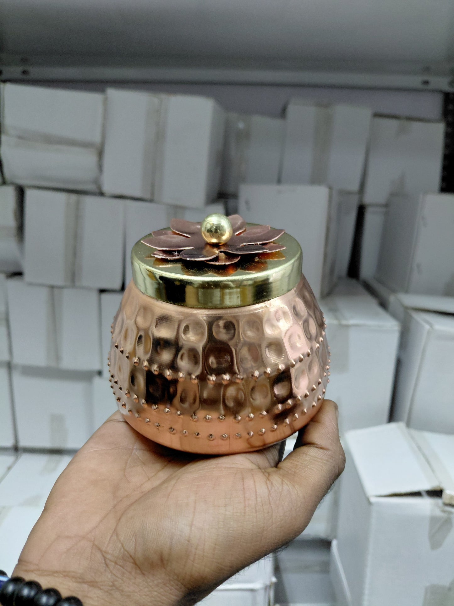 Copper Conical Color Jar - 4 inch (Assorted)